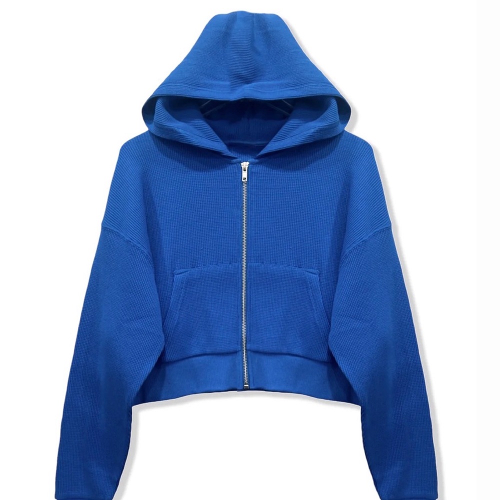 Katie J NYC Dylan Zip Crop Hoodie
Blue